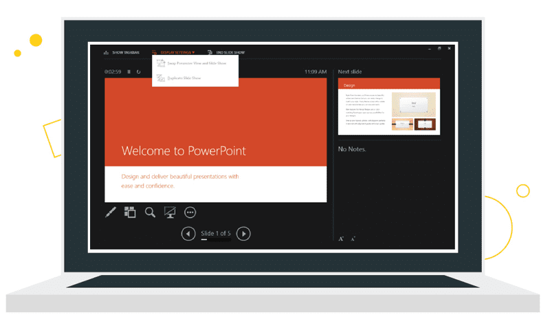 Screen Showing Virtual Presentation | MLC Design
