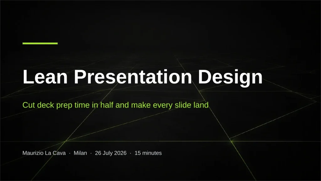 Title slide of the deck redesigned by Copilot in PowerPoint with Opus 5